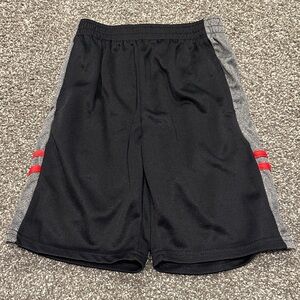 Boys Black and Gray Athletic Shorts